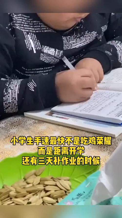 日本vs中国小学生写作业手速